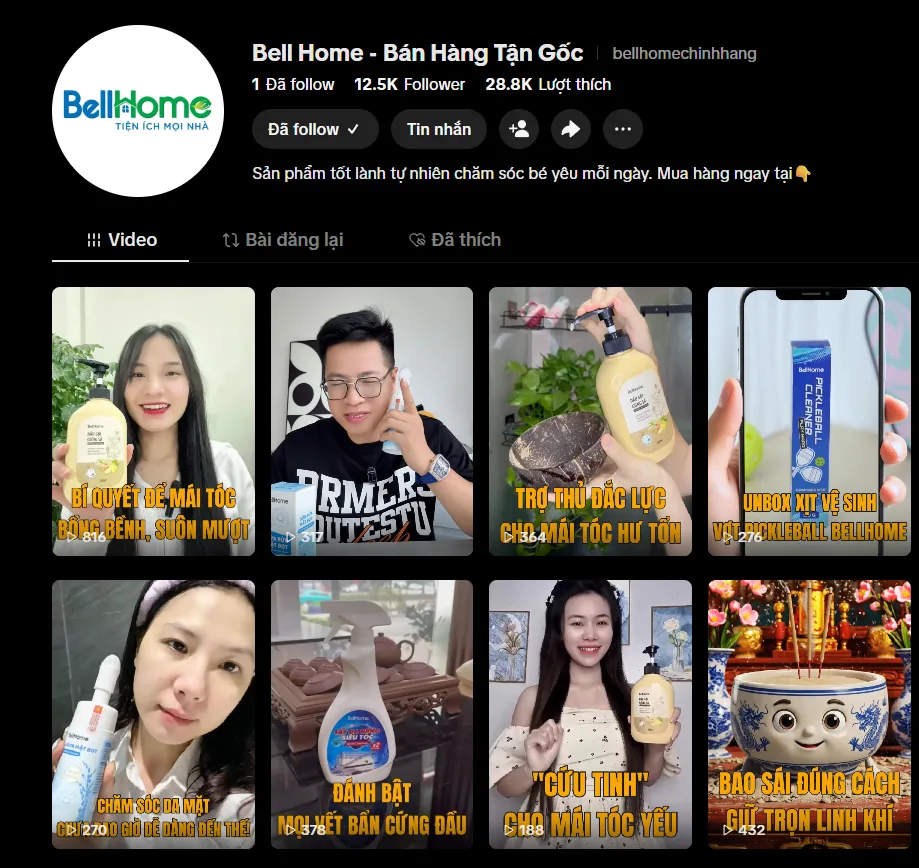 Bell Home TikTok channel